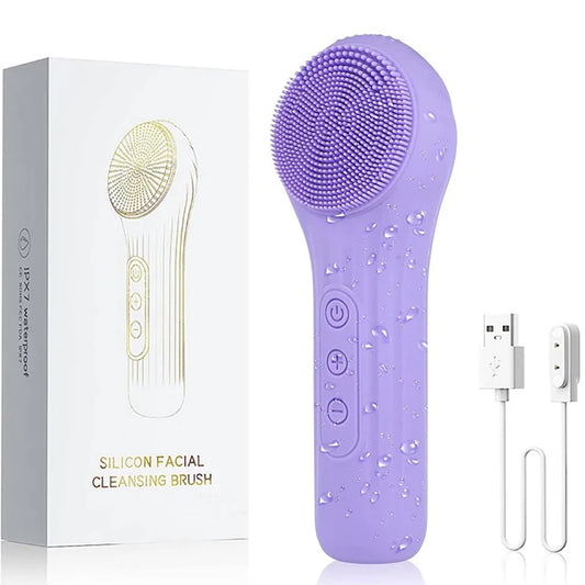 Sonic Waterproof Facial Cleansing Brush Rechargeable Scrubber