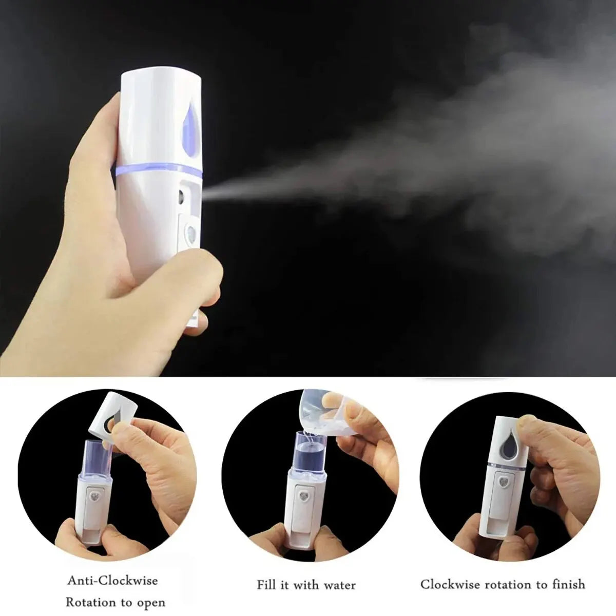 Face Steamer Air Humidifier Facial Sprayer Nebulizer Hydrating Anti-aging