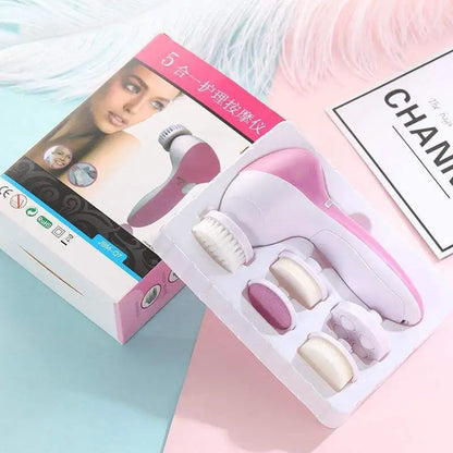 Electric Facial Cleaner 5 IN 1 Face Cleansing Brush Wash Machine Spa Skin