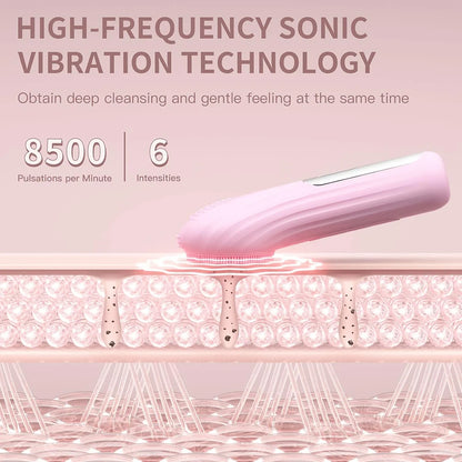 Sonic Waterproof Facial Cleansing Brush Rechargeable Scrubber