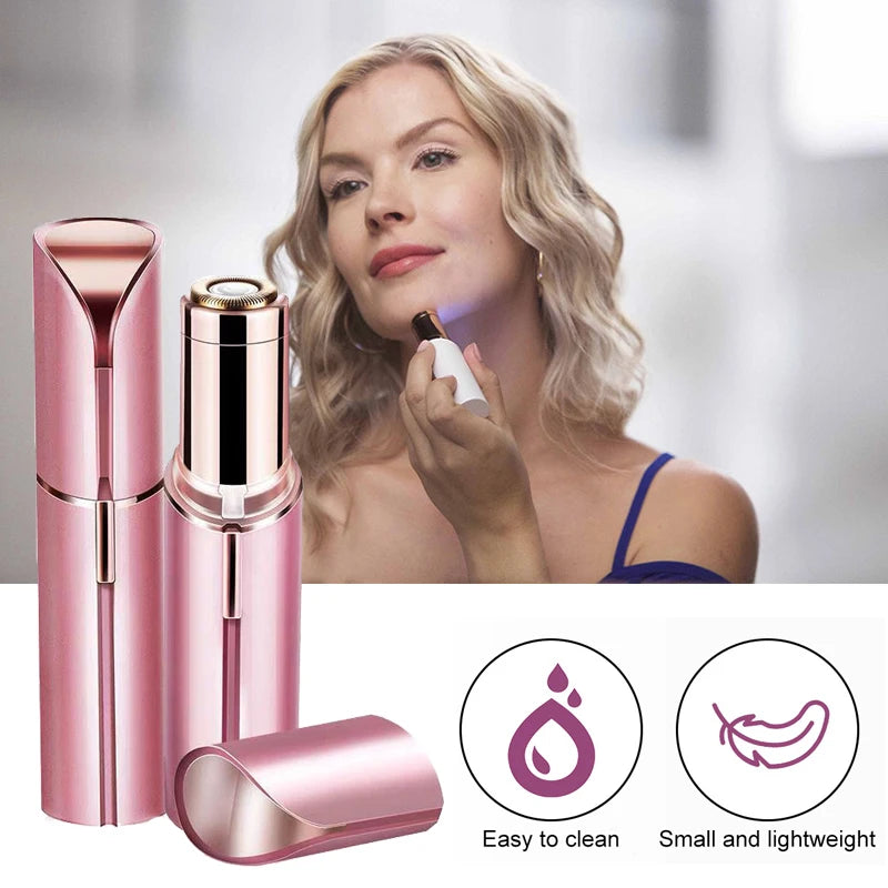 Electric Facial Hair Removal Epilator Eyebrow Lipstick Shape Painless