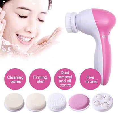 Electric Facial Cleaner 5 IN 1 Face Cleansing Brush Wash Machine Spa Skin