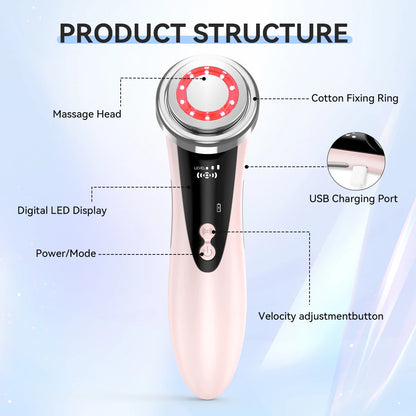 EMS Microcurrent Facial Beauty Device Electric Facial Massager Portable