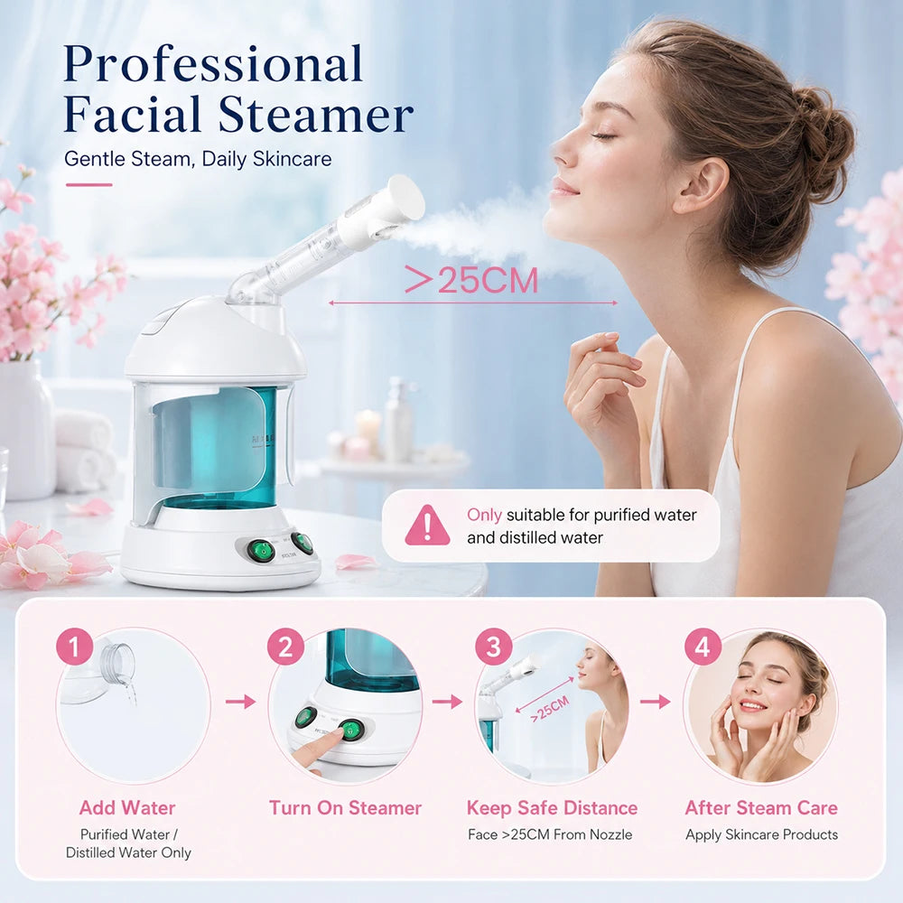 KSKIN Custom Hot Sale Face Mist Spray Portable Facial Steamer