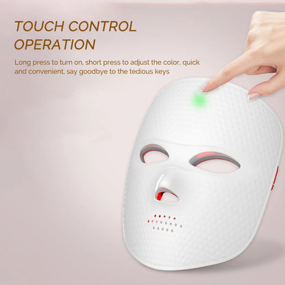 7 Colors LED Facial Mask Light Therapy Red Light Facial Mask Anti-Aging