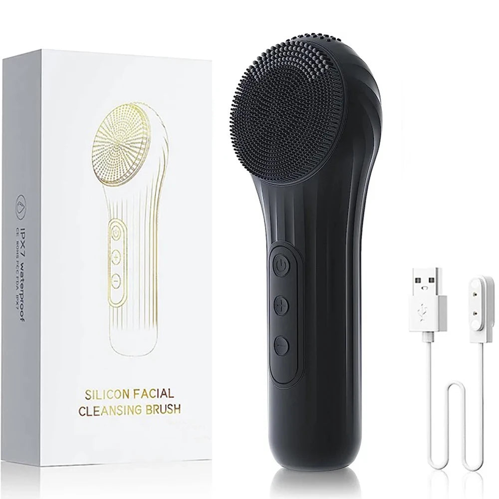 Sonic Waterproof Facial Cleansing Brush Rechargeable Scrubber